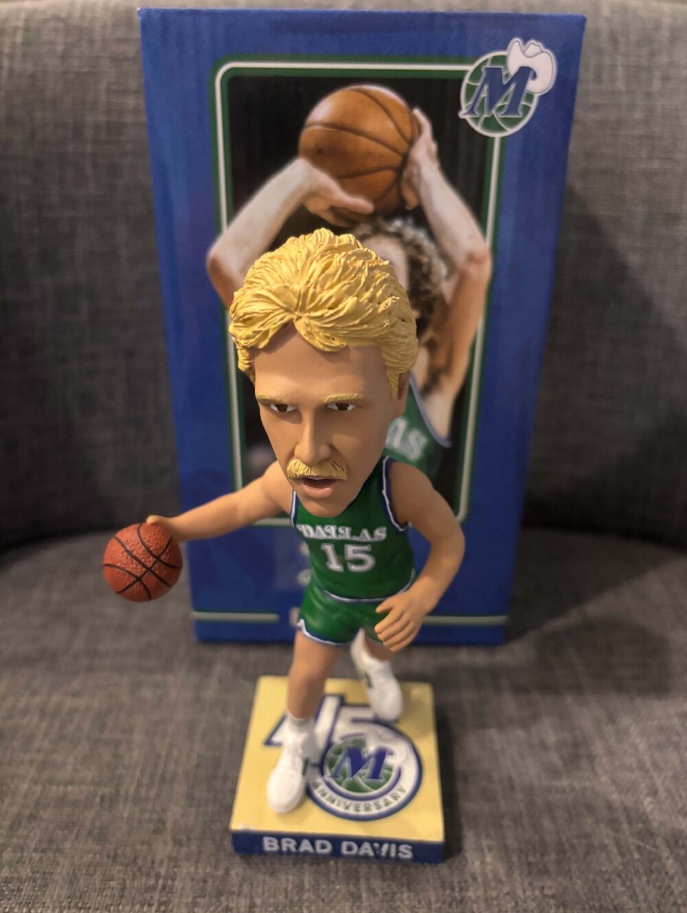 Dallas Mavericks NBA Brad Davis #15 45th Anniversary Hardwood Classic Bobblehead